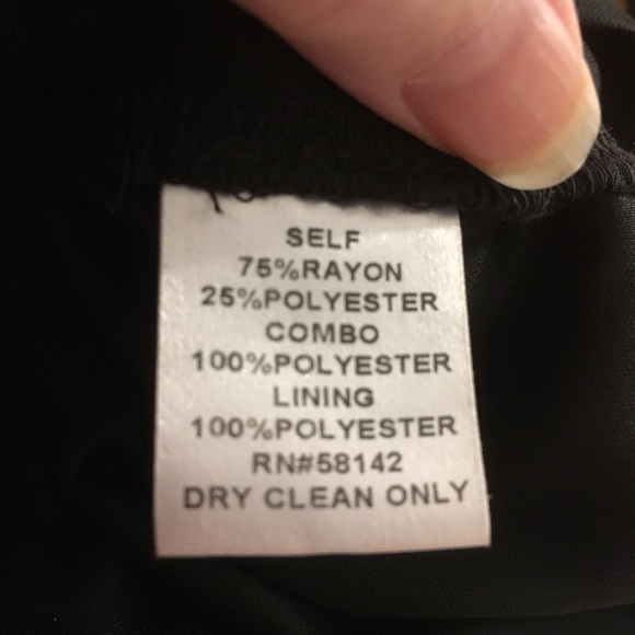 London Times Petite Black Layered Cocktail Dress - Picture 7 of 8